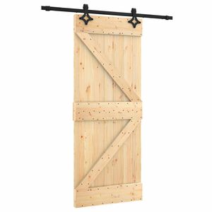 vidaXL Cs&uacute;sz&oacute; ajt&oacute; 85 x 210 cm Szil&aacute;rd Fenyőfa (Nem Kezelt)