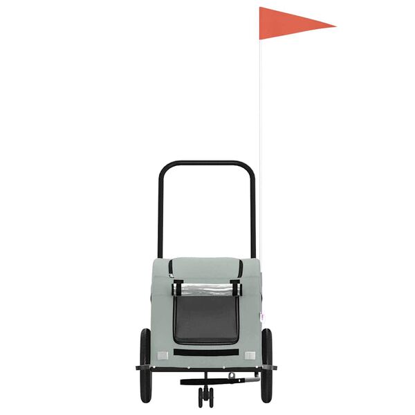 vidaXL szürke oxford szövet és vas kisállatszállító utánfutó