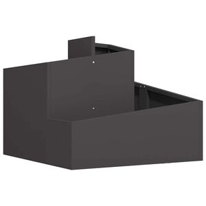 vidaXL Kerti cser&eacute;p Fekete 60 x 60 x 50 cm Hidegen hengerelt ac&eacute;l