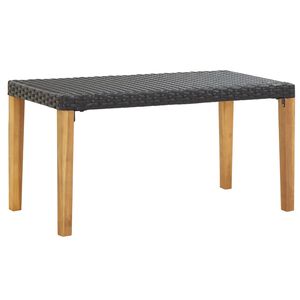 vidaXL fekete polyrattan &eacute;s t&ouml;m&ouml;r ak&aacute;cfa kerti pad 120 cm