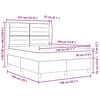 vidaXL Boxspring &aacute;gy matraccal S&ouml;t&eacute;tsz&uuml;rke 90x190 cm Sz&ouml;vet T&oacute;psz&iacute;nű