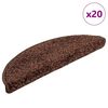 vidaXL 20 db barna f&eacute;lk&ouml;r alak&uacute; l&eacute;pcsőszőnyeg 56 x 17 x 3 cm