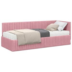 vidaXL Sarok &Aacute;gykeret Matraccal 2 db R&oacute;zsasz&iacute;n 80 x 200 cm B&aacute;rsony