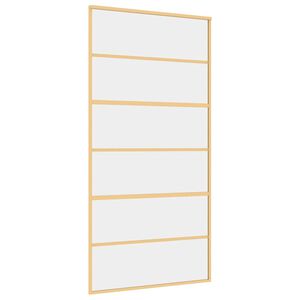 vidaXL aranysz&iacute;nű &aacute;tl&aacute;tsz&oacute; ESG &uuml;veg &eacute;s alum&iacute;nium tol&oacute;ajt&oacute; 102,5x205 cm