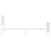vidaXL fehér fém ágykeret fej- és lábtámlával 107 x 203 cm