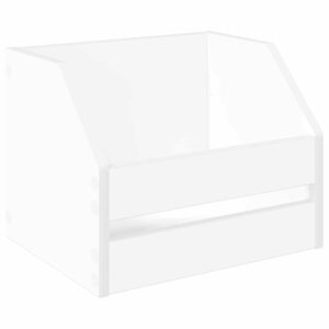 vidaXL Vinyl Album Doboz Feh&eacute;r 38 x 30 x 29 cm Szerelt Fa