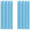 vidaXL Fekete F&uuml;gg&ouml;ny Gyűrűkkel 2 db Vil&aacute;gosk&eacute;k 245 x 140 cm
