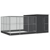 vidaXL ez&uuml;stsz&iacute;nű ac&eacute;l mad&aacute;rh&aacute;z bőv&iacute;tm&eacute;nnyel 497 x 303 x 216 cm