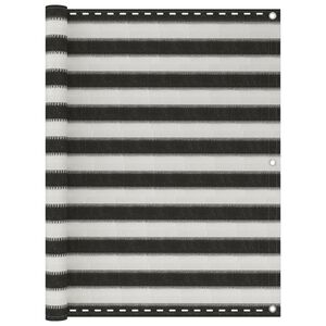 vidaXL antracitsz&uuml;rke-feh&eacute;r HDPE erk&eacute;lynapellenző 120 x 500 cm