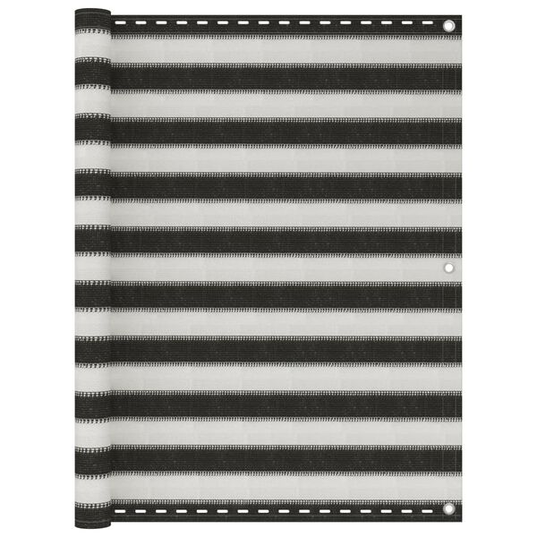 vidaXL antracitszürke-fehér HDPE erkélynapellenző 120 x 500 cm