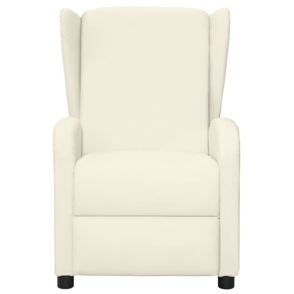 vidaXL kr&eacute;msz&iacute;nű műbőr d&ouml;nthető sz&aacute;rnyas fotel