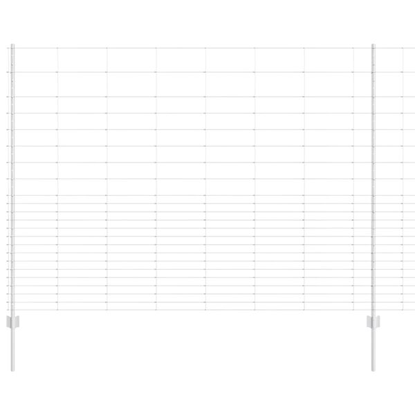 vidaXL Ker&iacute;t&eacute;s oszlopokkal Ez&uuml;st 1,6 x 25 m Ac&eacute;l
