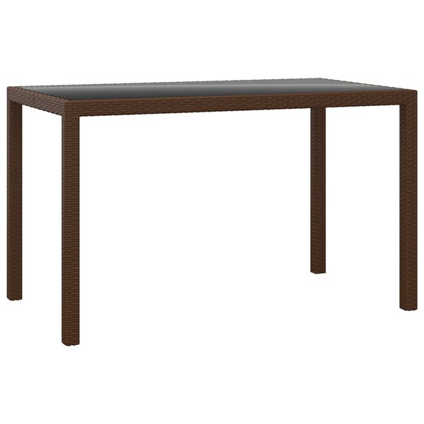 vidaXL 3 részes barna polyrattan kerti étkezőgarnitúra párnákkal