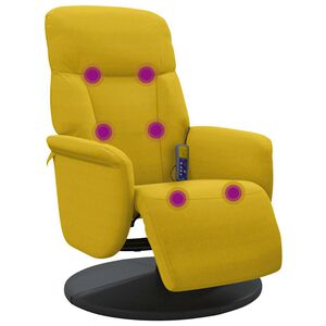 vidaXL s&aacute;rga b&aacute;rsony d&ouml;nthető massz&aacute;zsfotel l&aacute;btart&oacute;val