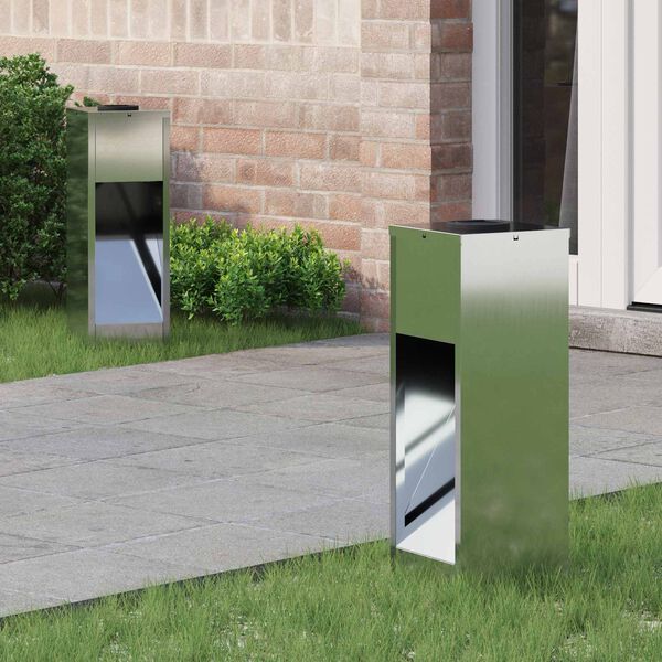 vidaXL Napelemes LED Útjelző Lámpa 2 pcs Galvanizált Galvanizált