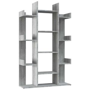 vidaXL sz&uuml;rke sonoma sz&iacute;nű szerelt fa k&ouml;nyvszekr&eacute;ny 86 x 25,5 x 140 cm