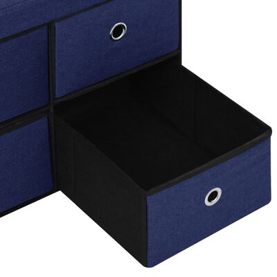 vidaXL kék összecsukható művászon tárolópad 76 x 38 x 38 cm