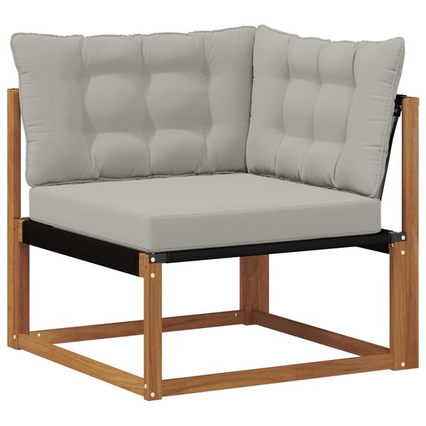 vidaXL K&uuml;lt&eacute;ri kanap&eacute; szett 7 pcs Term&eacute;szetes &eacute;s Vil&aacute;gossz&uuml;rke