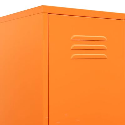 vidaXL narancssárga acél zárható szekrény 35 x 46 x 180 cm