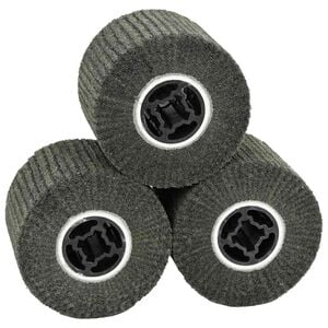 vidaXL Csiszol&oacute; hengerek 3 pcs Fekete 12 x 12 x 10 cm Syntetikus rost
