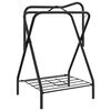 vidaXL szabadon álló összecsukható fekete vas nyeregtartó