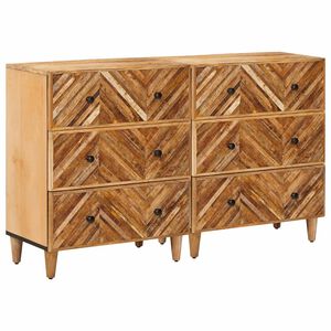 vidaXL T&aacute;rol&oacute; szekr&eacute;nyek 2 db 60 x 33,5 x 75 cm T&ouml;m&ouml;r Mang&oacute;f&aacute;t Barna