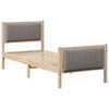 vidaXL &Aacute;gykeret fejt&aacute;ml&aacute;val Barna &eacute;s taupe 80 x 200 cm T&ouml;m&ouml;r fenyőfa