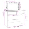 vidaXL barna tölgy színű fésülködőasztal LED-del 100 x 40 x 120 cm