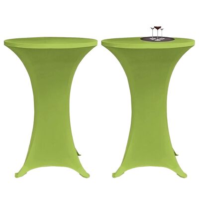vidaXL 2 db 80 cm-es sztreccs asztalterítő zöld