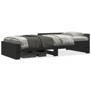 vidaXL fekete szerelt fa &aacute;gykeret 75 x 190 cm