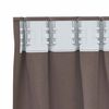 vidaXL Fekete F&uuml;gg&ouml;ny Gyűrűkkel 2 pcs S&ouml;t&eacute;t Barna 225 x 140 cm