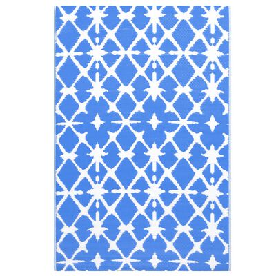 vidaXL kék-fehér PP kültéri szőnyeg 120 x 180 cm