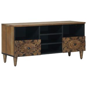 vidaXL TV szekr&eacute;ny fi&oacute;kkal Barna 100 x 33,5 x 46 cm T&ouml;m&ouml;r Mang&oacute;f&aacute;t