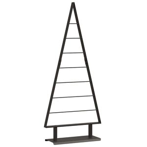 vidaXL F&eacute;m kar&aacute;csonyfa &aacute;llv&aacute;nnyal Fekete 125,5 cm Ac&eacute;l