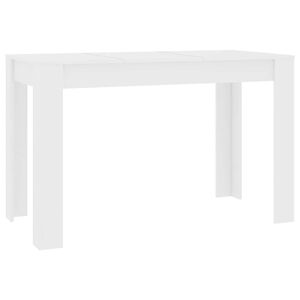 vidaXL feh&eacute;r szerelt fa &eacute;tkezőasztal 120 x 60 x 76 cm
