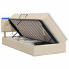 vidaXL LED t&aacute;rol&oacute;s &aacute;gy matraccal Kr&eacute;msz&iacute;nű 90 x 200 cm Sz&ouml;vet