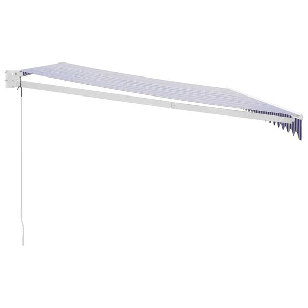 vidaXL k&eacute;k &eacute;s feh&eacute;r sz&ouml;vet &eacute;s alum&iacute;nium beh&uacute;zhat&oacute; napellenző 5 x 3 m