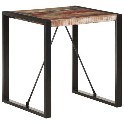 vidaXL tömör újrahasznosított fa étkezőasztal 70 x 70 x 75 cm