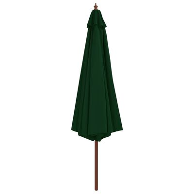 vidaXL zöld kültéri napernyő farúddal 350 cm