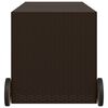 vidaXL barna polyrattan kerti tárolóláda kerekekkel 283 L