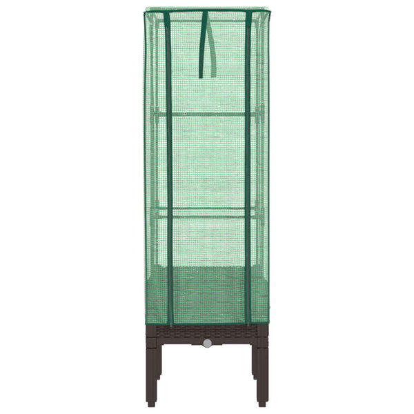 vidaXL rattan megjelen&eacute;sű magas&aacute;gy&aacute;s melegh&aacute;ztakar&oacute;val 40x40x140 cm