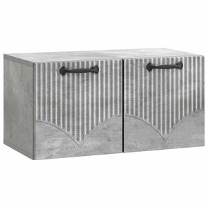 vidaXL Fali TV szekr&eacute;ny Betonsz&uuml;rke 59,5 x 31 x 30 cm Szerelt Fa