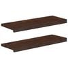 vidaXL L&eacute;pcsőszőnyegek 2 db 80 x 25 x 2 cm S&ouml;t&eacute;t Barna T&ouml;m&ouml;r b&uuml;kkfa