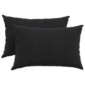 vidaXL Kanap&eacute; p&aacute;rn&aacute;k 2 pcs Fekete 60 x 40 cm B&aacute;rsonyos sz&ouml;vet