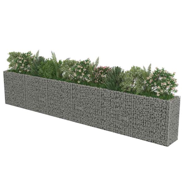 vidaXL horganyzott acél gabion magaságyás 540 x 50 x 100 cm