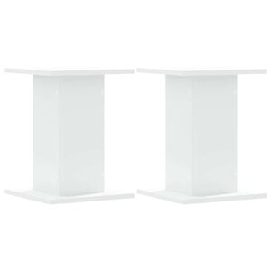 vidaXL 2 db feh&eacute;r szerelt fa hangsz&oacute;r&oacute;&aacute;llv&aacute;ny 30 x 30 x 40 cm