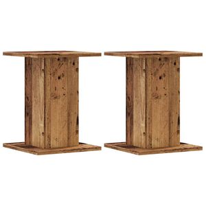 vidaXL 2 db antik fa sz&iacute;nű szerelt fa hangsz&oacute;r&oacute;&aacute;llv&aacute;ny 30 x 30 x 40 cm