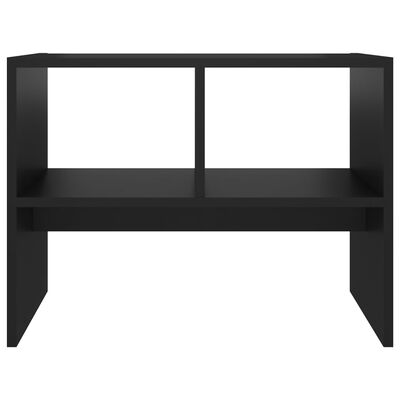 vidaXL fekete forgácslap kisasztal 60 x 40 x 45 cm