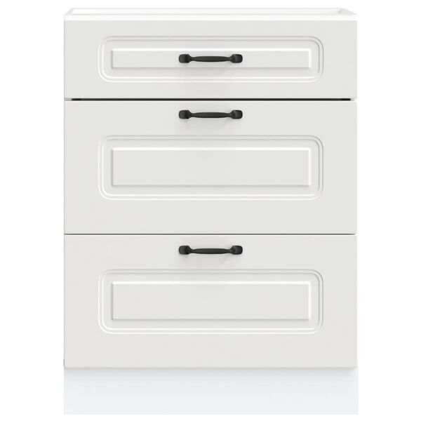 vidaXL Konyhai als&oacute; szekr&eacute;ny Kalmar feh&eacute;r műfa