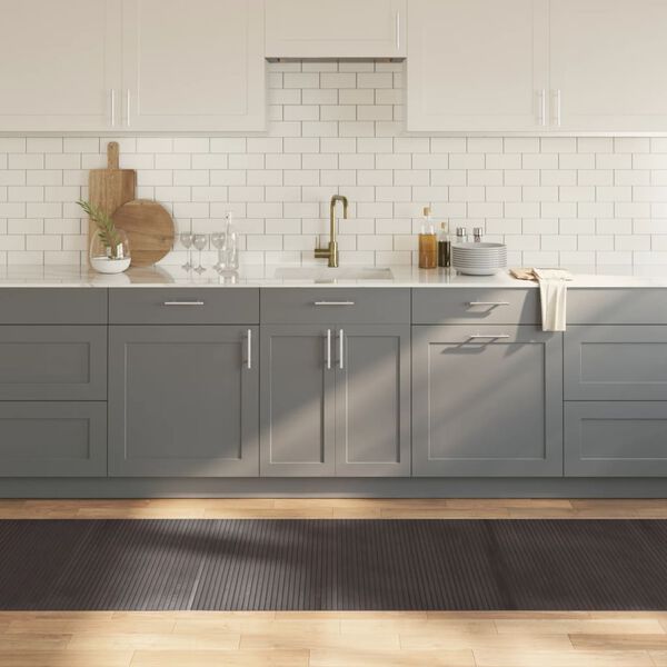 vidaXL n&eacute;gysz&ouml;gletű s&ouml;t&eacute;tbarna bambusz szőnyeg 80 x 400 cm